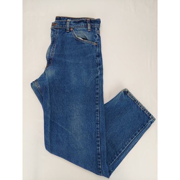 Vintage Y2K Levis Men's 550 Orange Tab Relaxed Fit Medium Wash Made in USA 36x32 - Picture 9 of 13